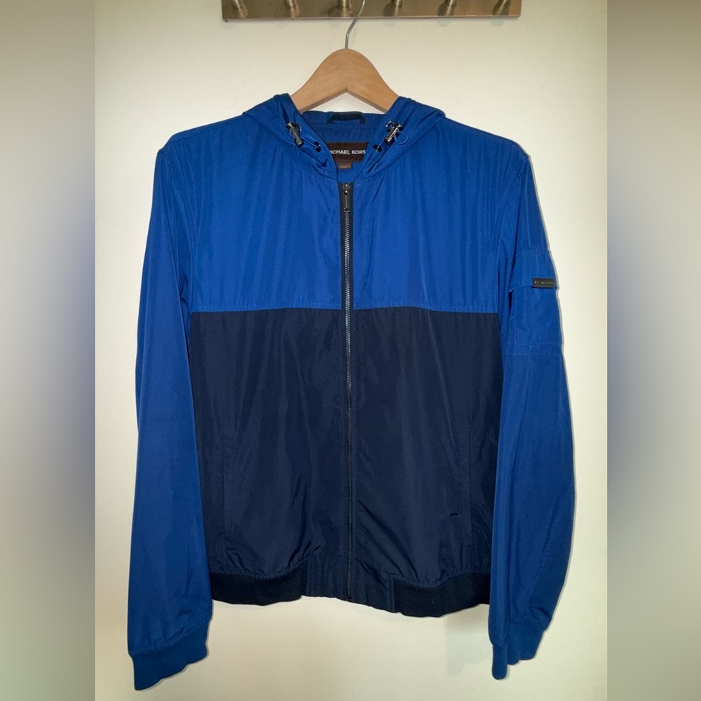 Michael Kors Men's Two-Tone Blue Windbreaker